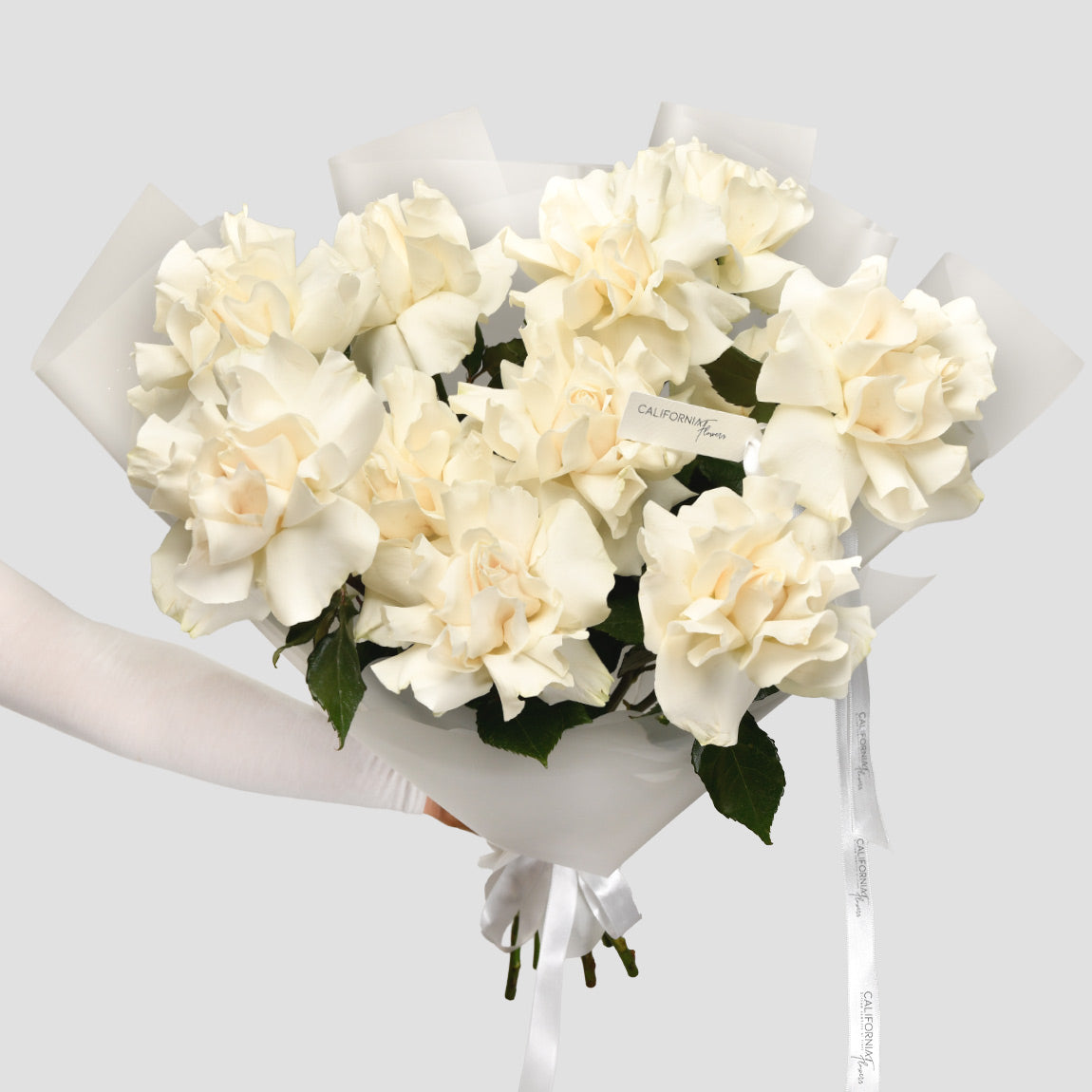 Flori de Florii - California Flowers, Buchet 11 trandafiri speciali albi, Californiaflowers.ro