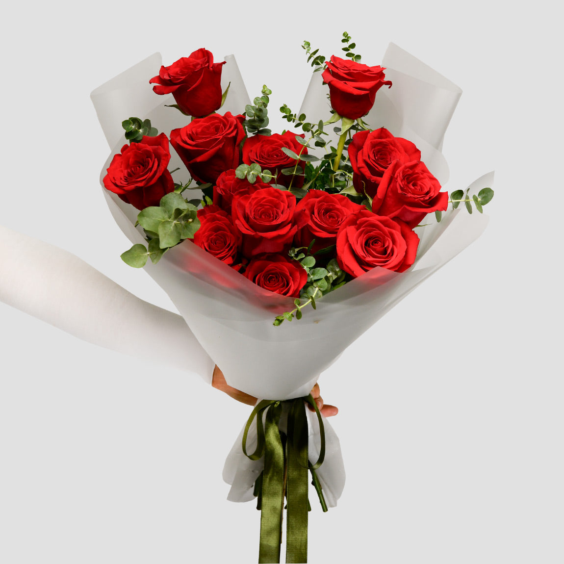 Flori de Florii - California Flowers, Buchet 13 trandafiri rosii, Californiaflowers.ro