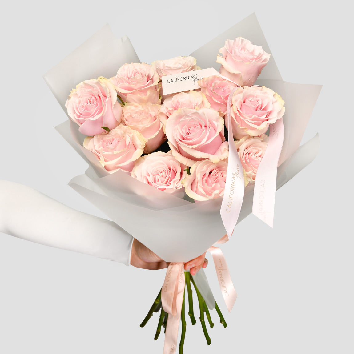 Flori pentru mama - California Flowers, Buchet 13 trandafiri roz, Californiaflowers.ro