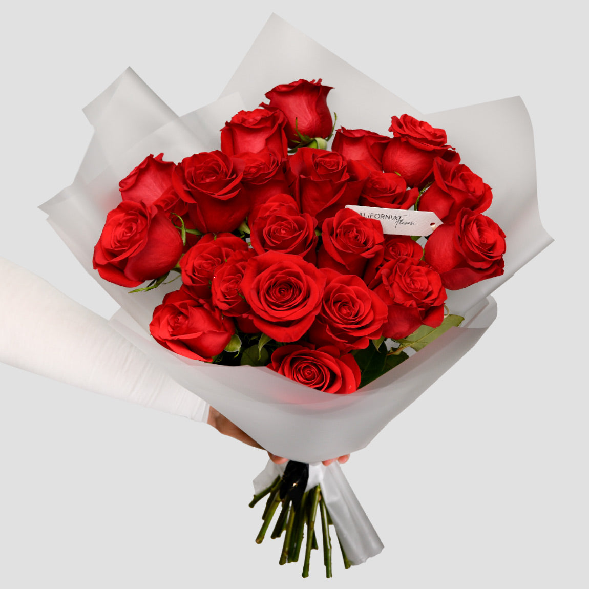 Flori de Florii - California Flowers, Buchet 25 trandafiri rosii, Californiaflowers.ro