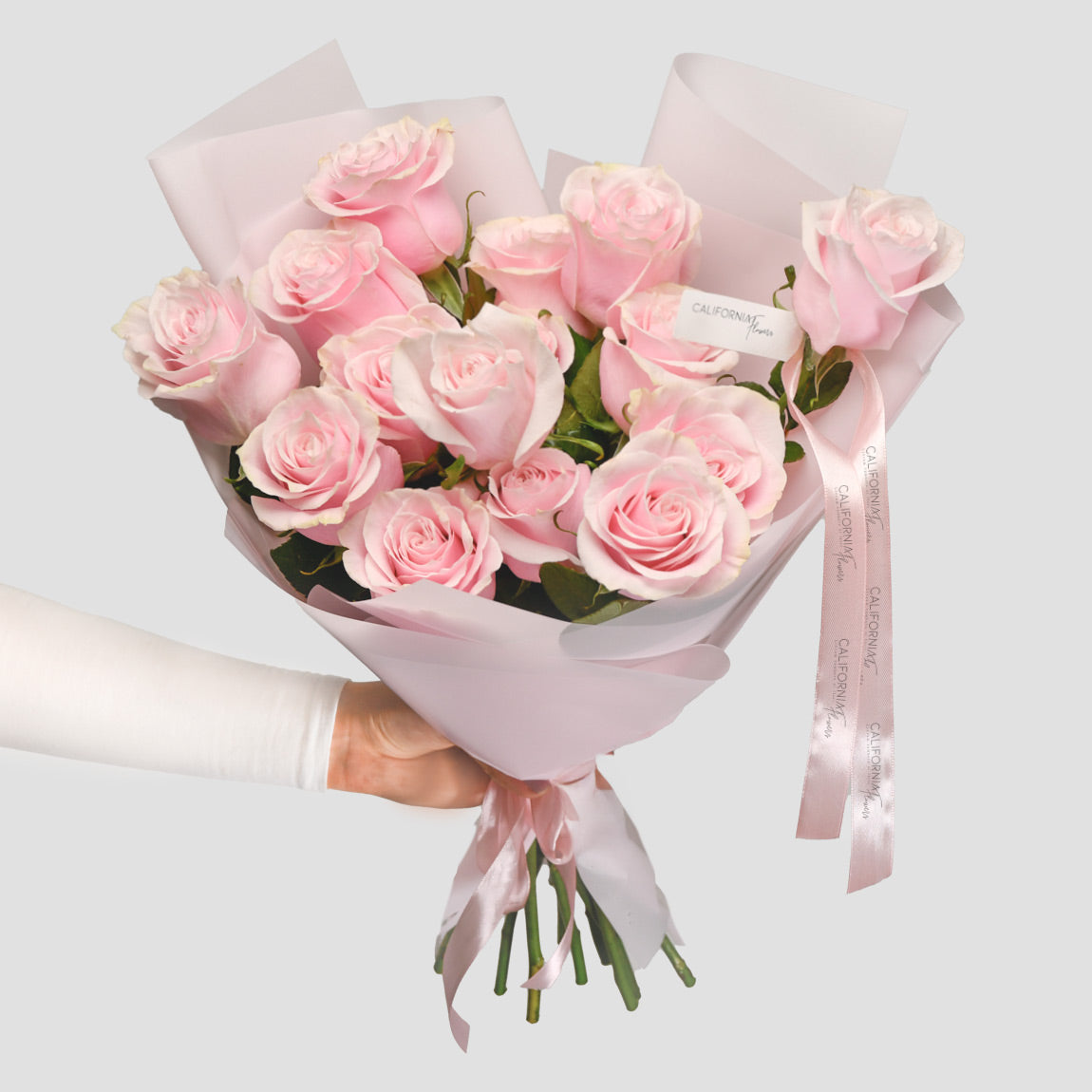 Livrare Flori Cluj Napoca, Buchet 15 trandafiri roz, Californiaflowers.ro