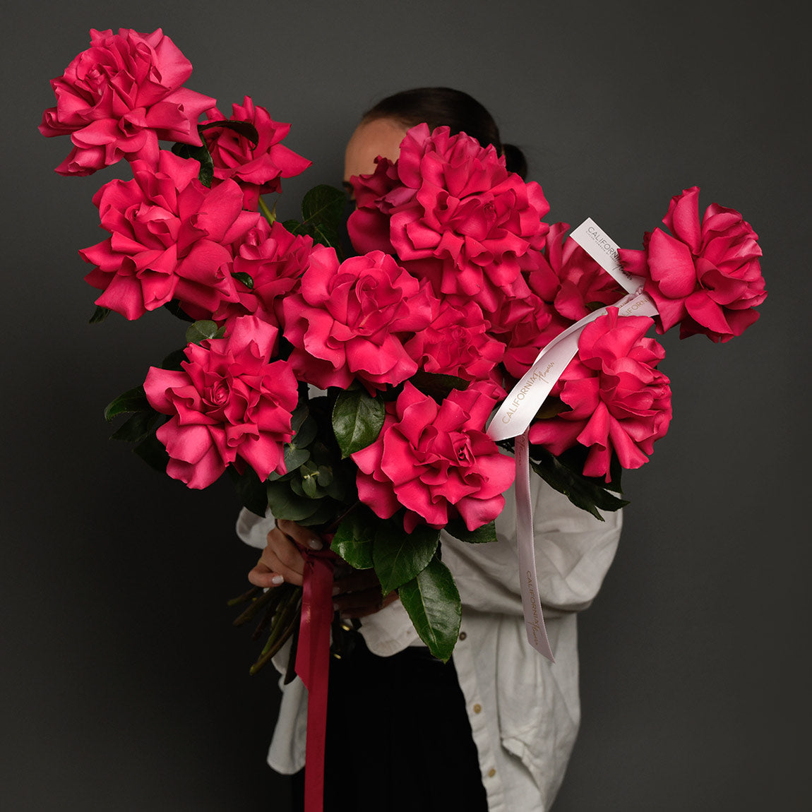 Flori de Florii - California Flowers, Buchet 15 trandafiri speciali Pink, Californiaflowers.ro