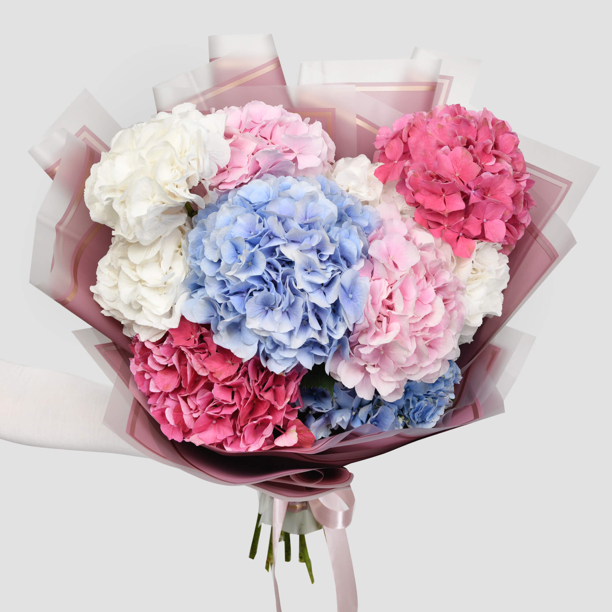 Buchete hortensii - California Flowers, Buchet hortensii multicolore, Californiaflowers.ro