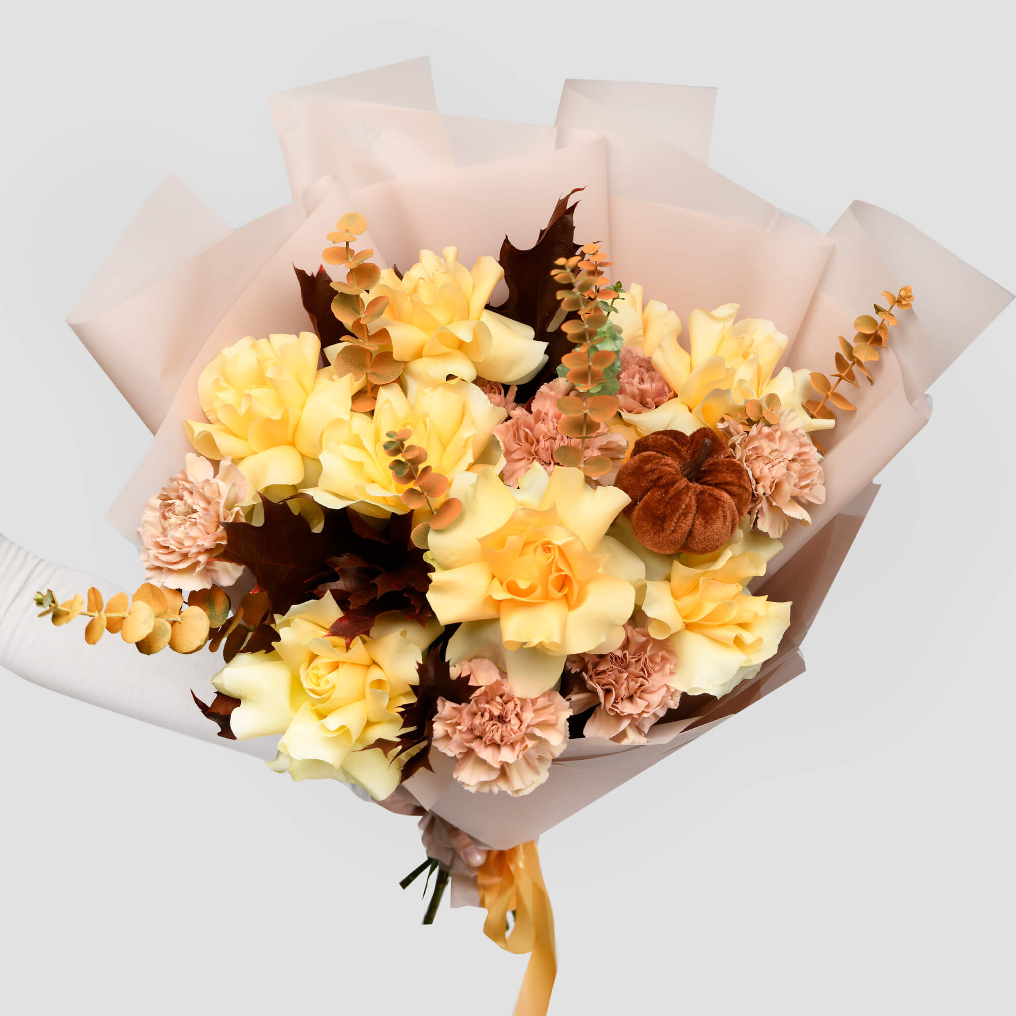 Livrare flori Bucuresti - California Flowers, Buchet trandafiri peachy, Californiaflowers.ro