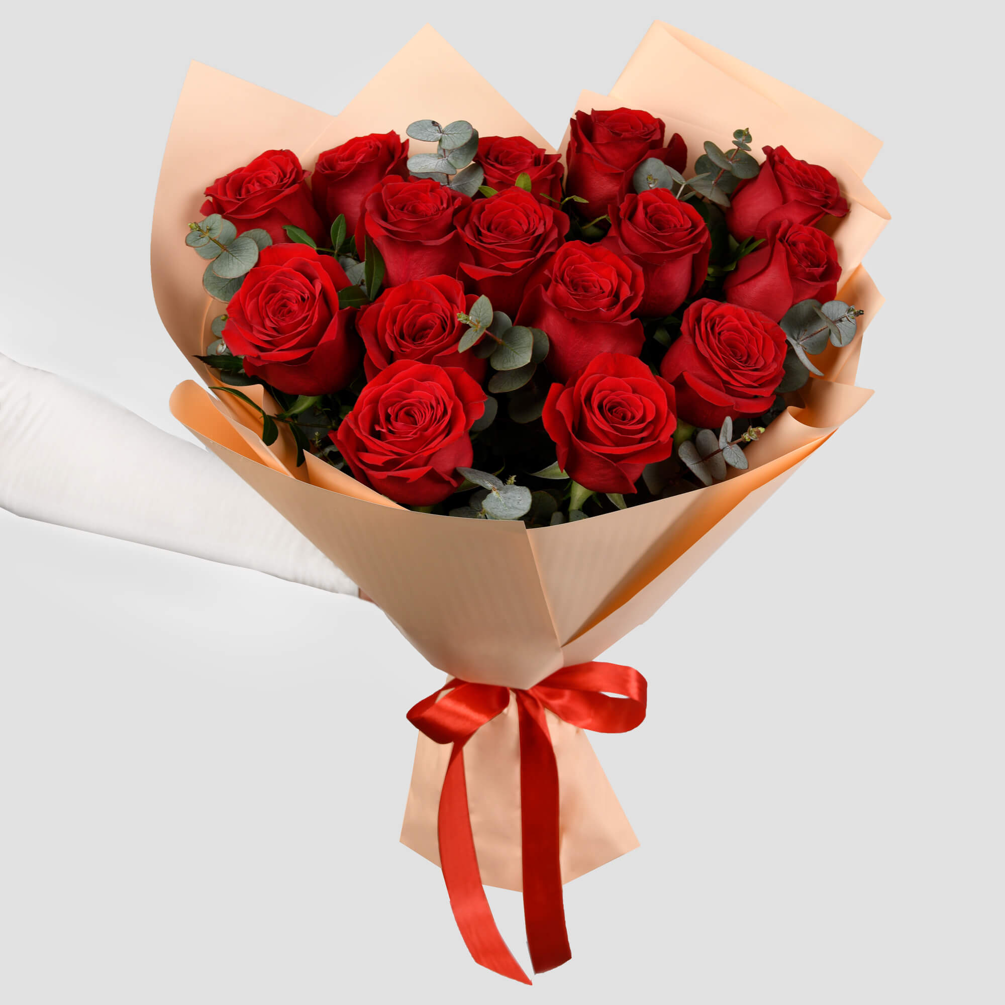Flori pentru mama - California Flowers, Buchet 15 trandafiri rosii, Californiaflowers.ro