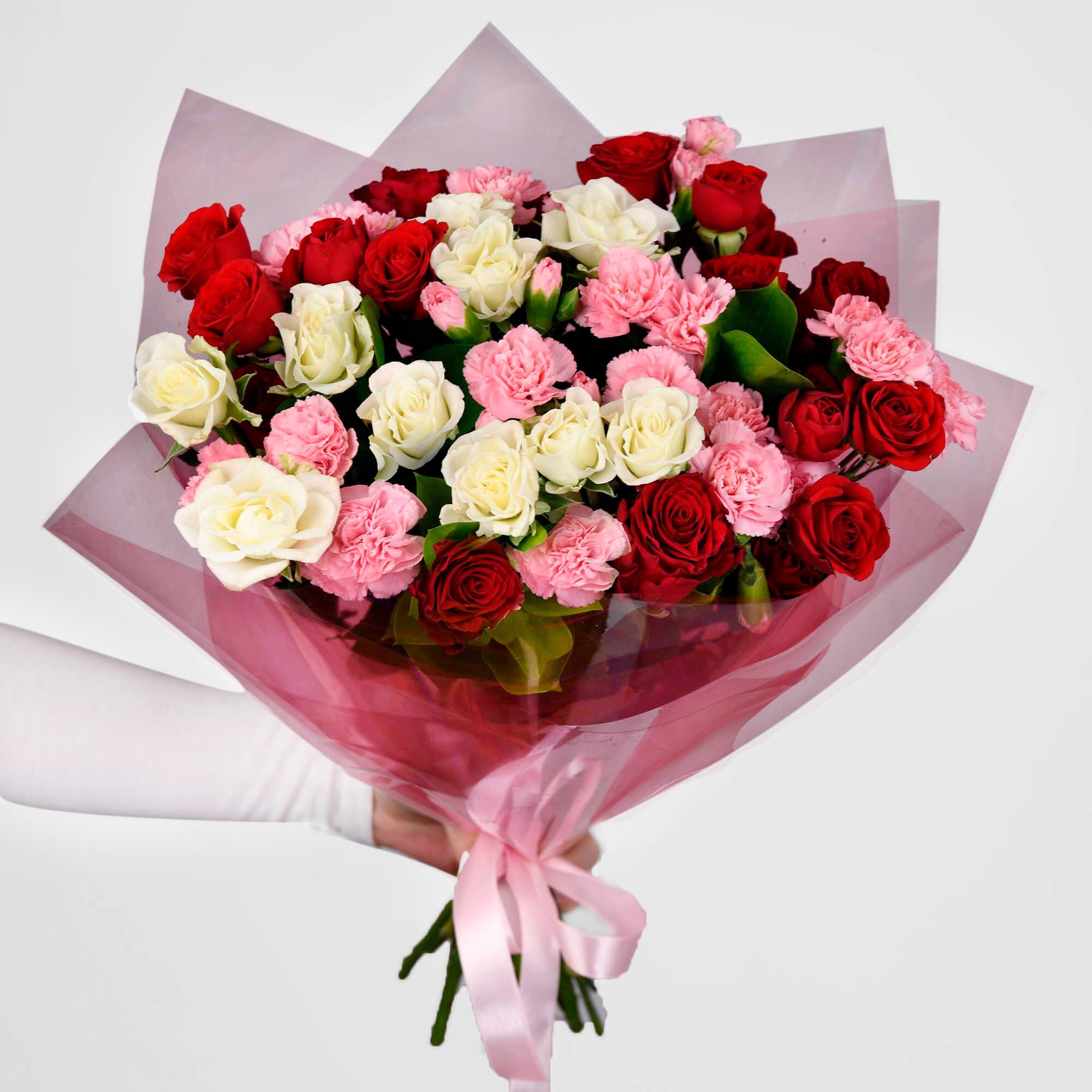 Buchete flori mixte, Buchet miniroze si trandafiri, Californiaflowers.ro