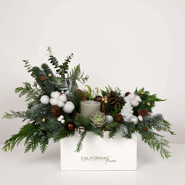 Christmas arrangement with succulent