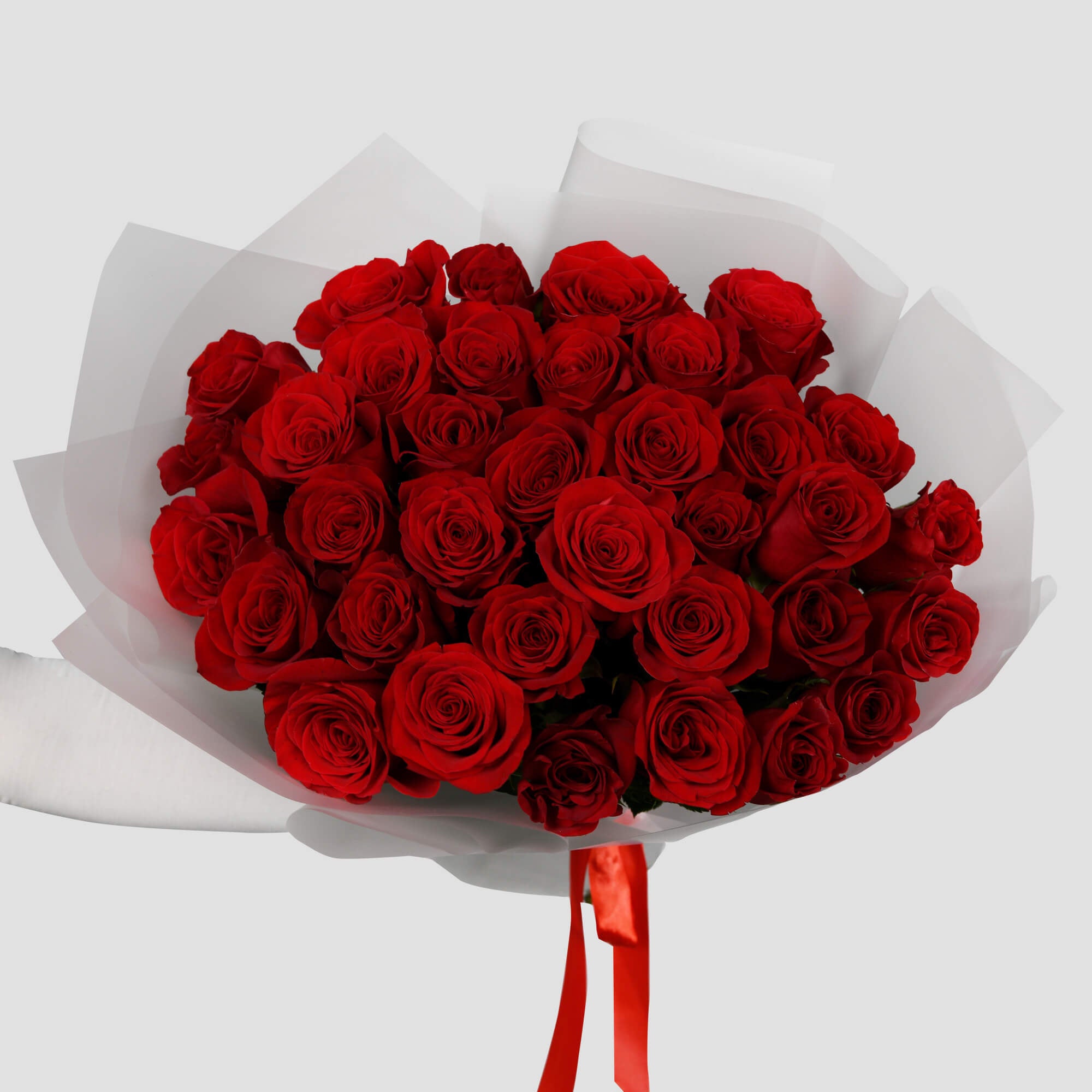 Bouquet of 35 red roses