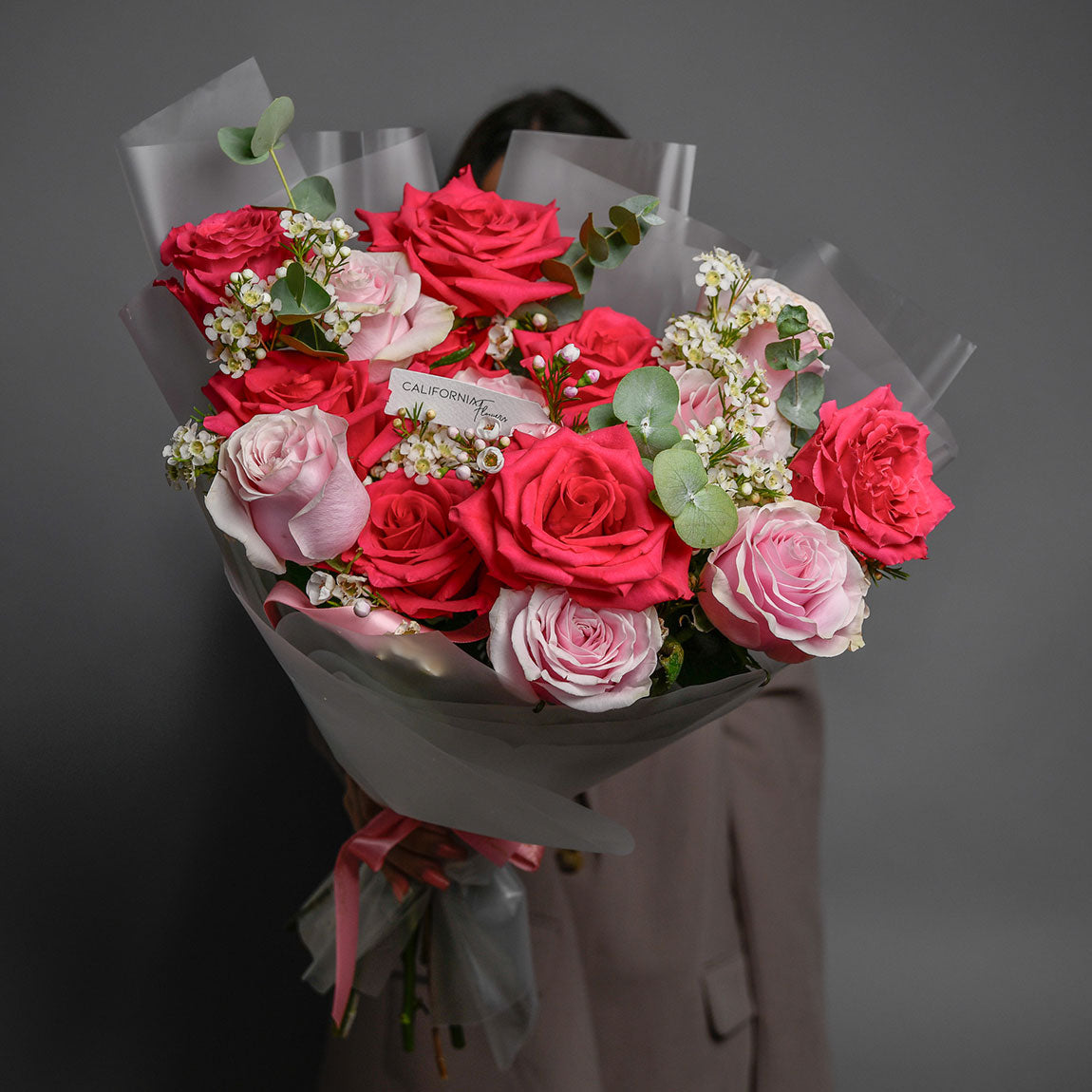 Buchet trandafiri Pink si roz, 3, Californiaflowers.ro