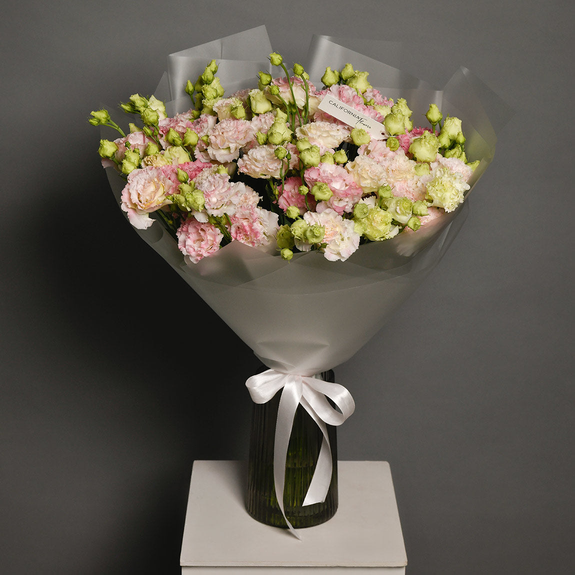 Buchet cu lisianthus roz, 3, Californiaflowers.ro