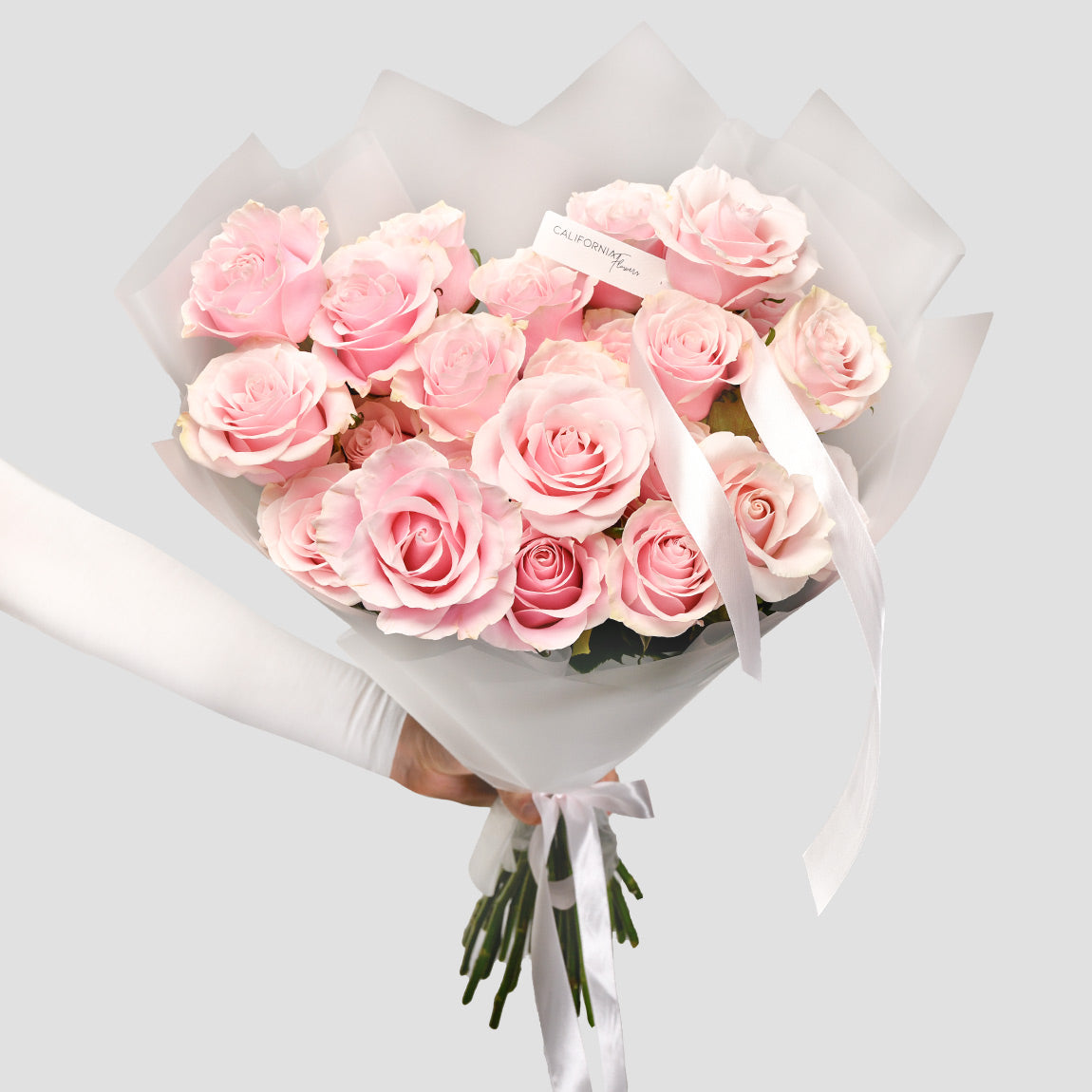 Flori de 8 Martie - California Flowers, Buchet 25 trandafiri roz, Californiaflowers.ro