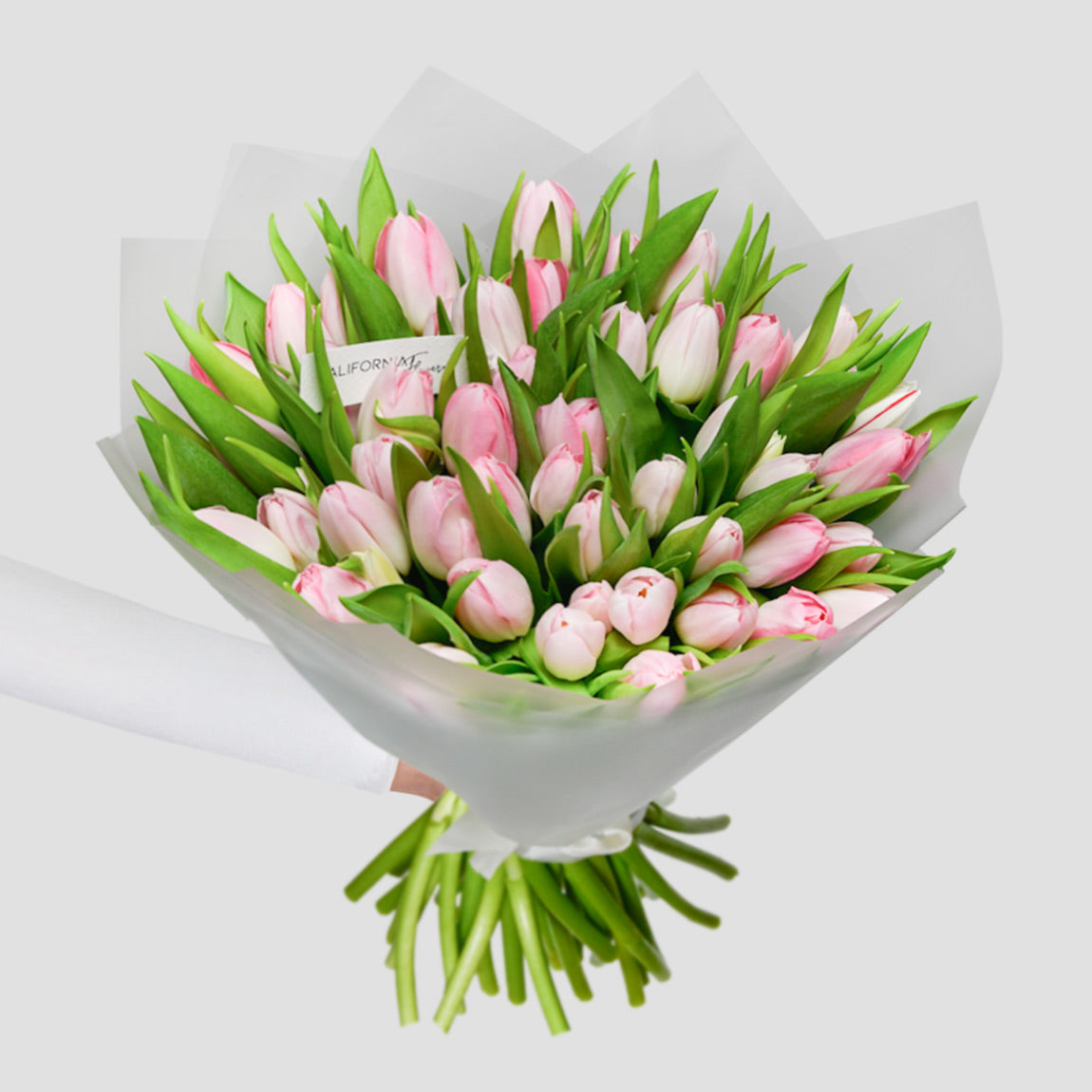 Buchete lalele - California Flowers, Buchet 49 lalele roz, Californiaflowers.ro