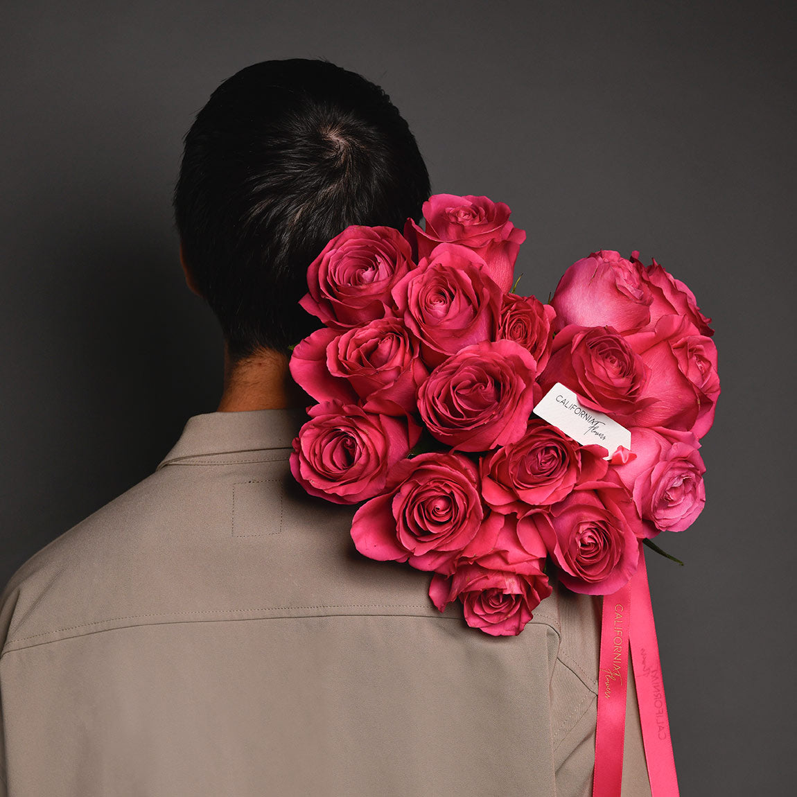 Flori de 8 Martie - California Flowers, Buchet inima trandafiri Pink, Californiaflowers.ro