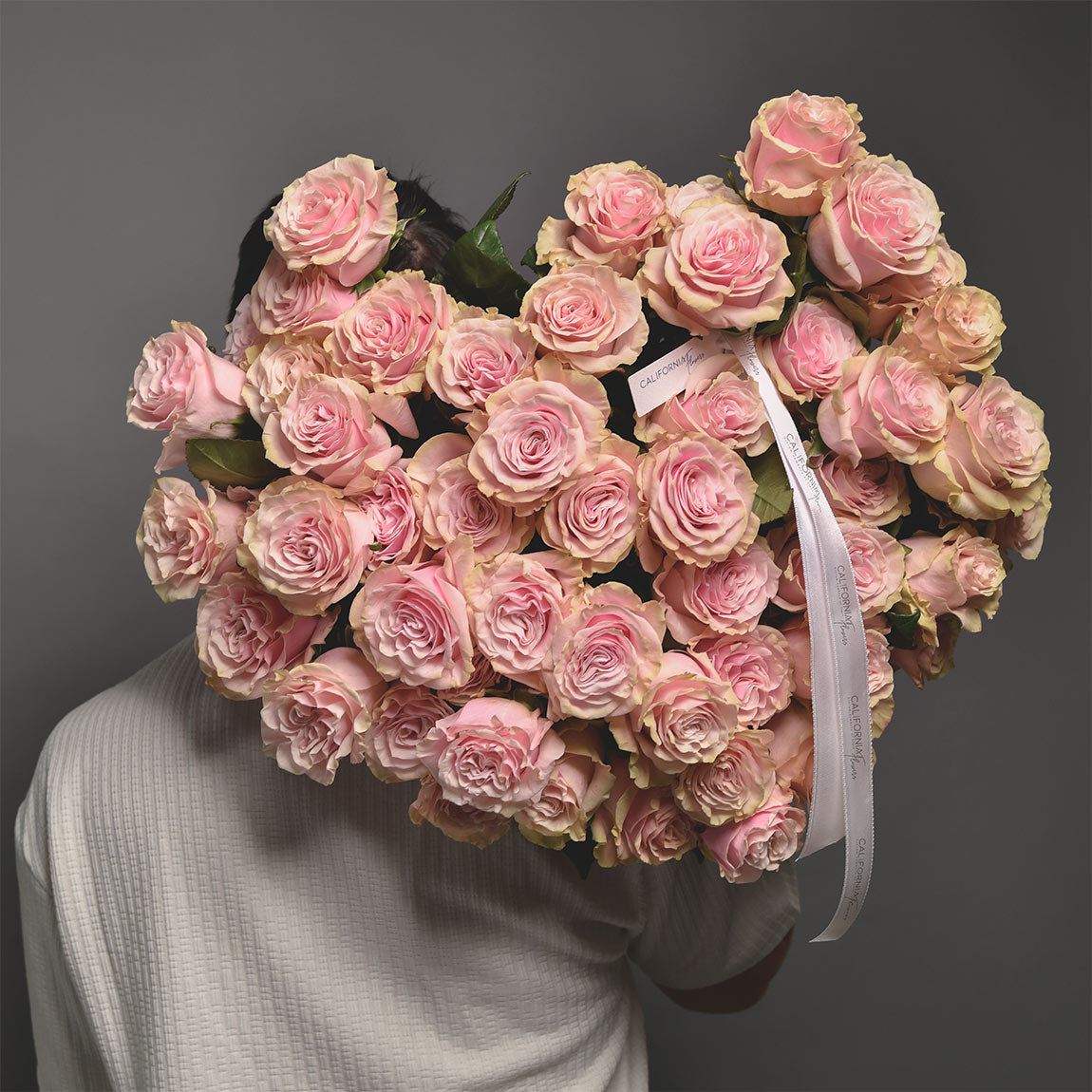 Ocazii Speciale, Buchet inima trandafiri roz, Californiaflowers.ro