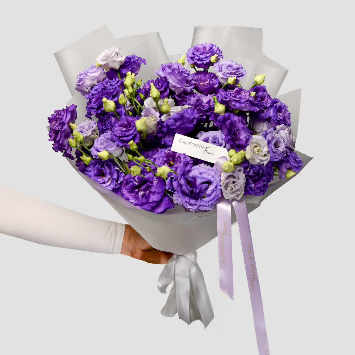 Buchet cu lisianthus mov, 1, Californiaflowers.ro