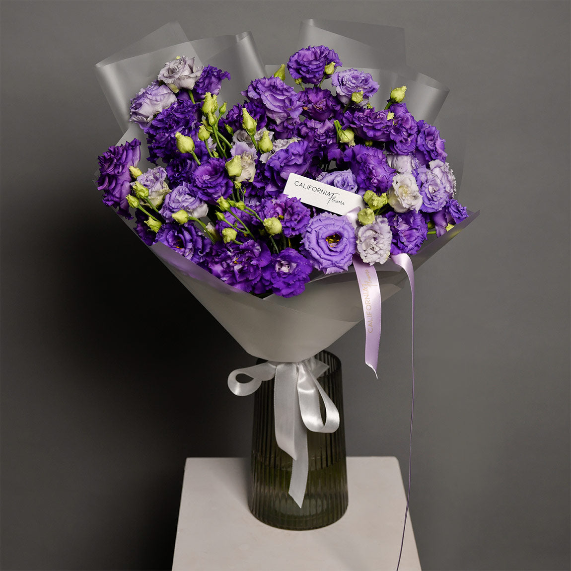 Buchet cu lisianthus mov, 2, Californiaflowers.ro