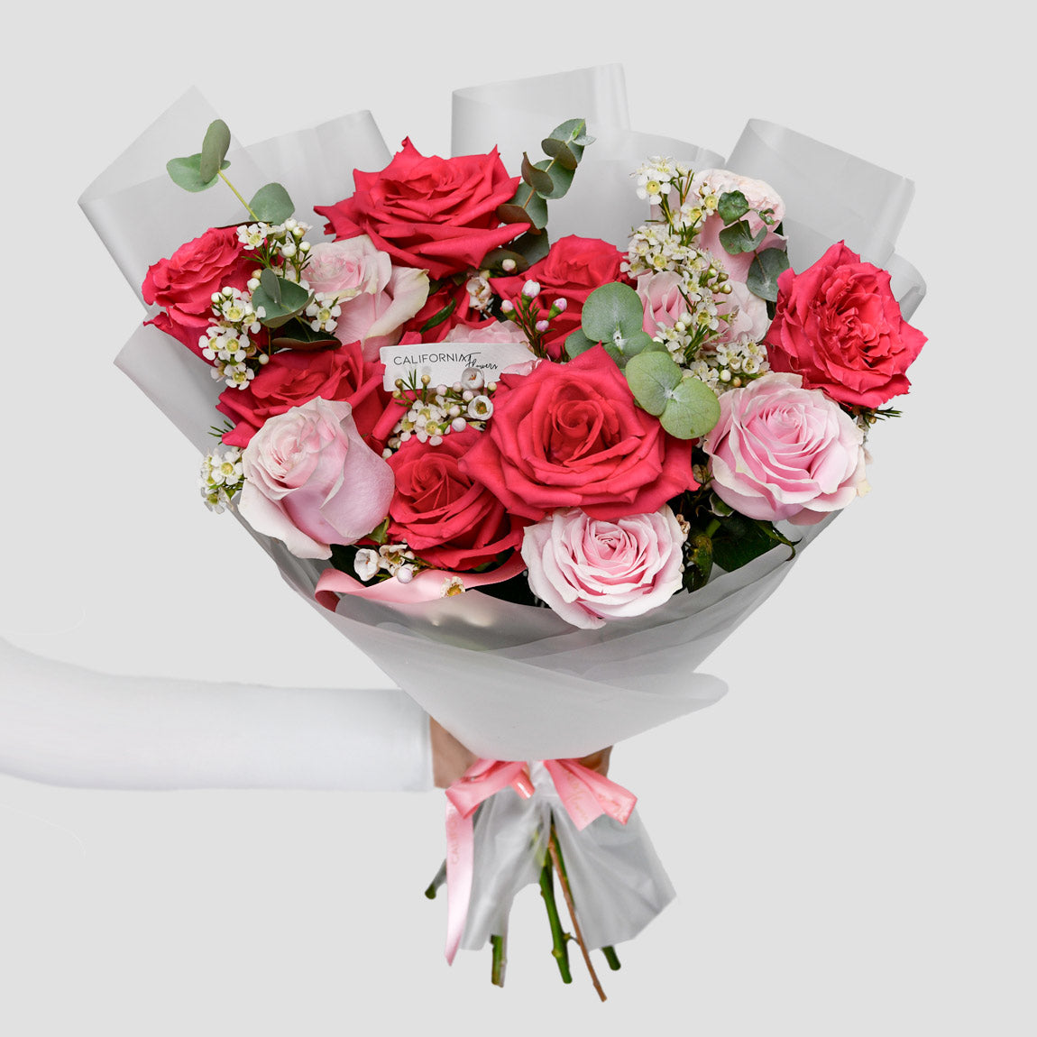 Buchet trandafiri Pink si roz, 7, Californiaflowers.ro