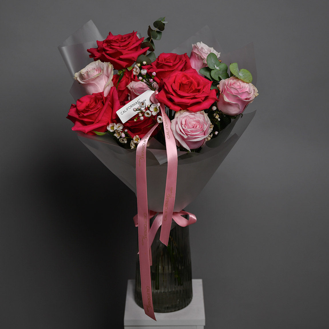 Buchet trandafiri Pink si roz, 10, Californiaflowers.ro