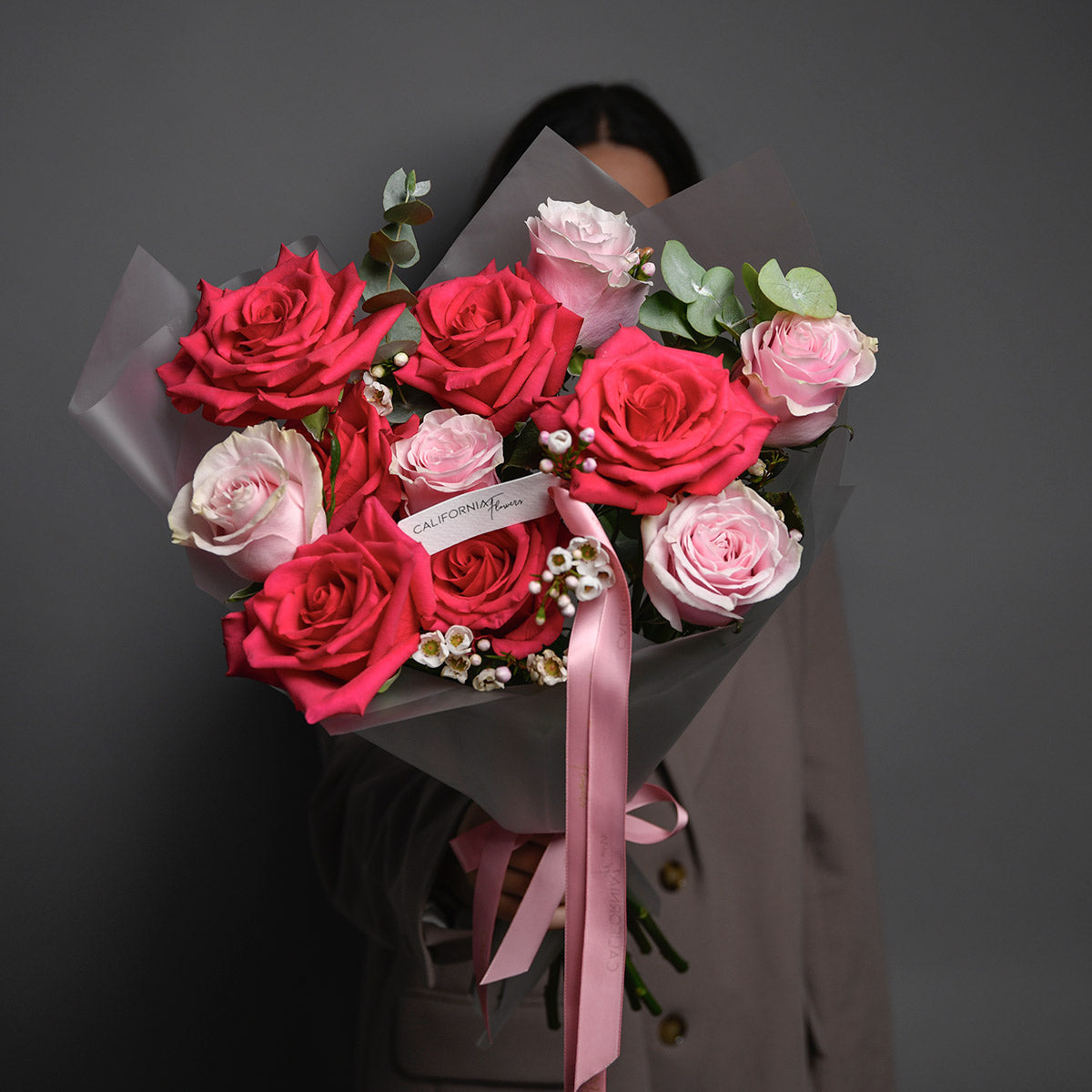 Buchet trandafiri Pink si roz, 4, Californiaflowers.ro