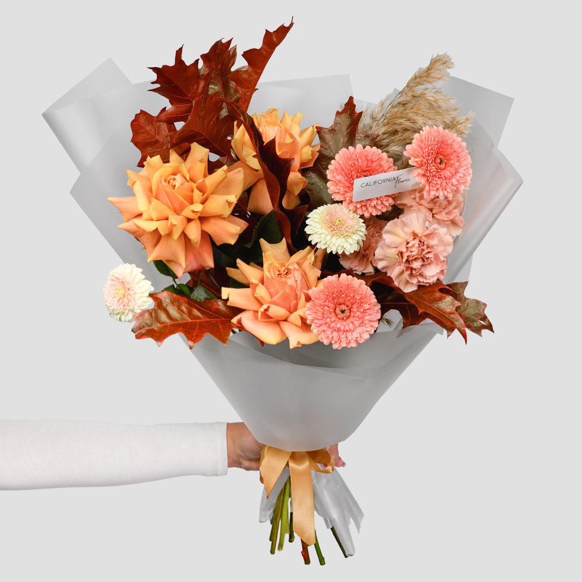 Buchet trandafiri speciali si gerbera, 1, Californiaflowers.ro