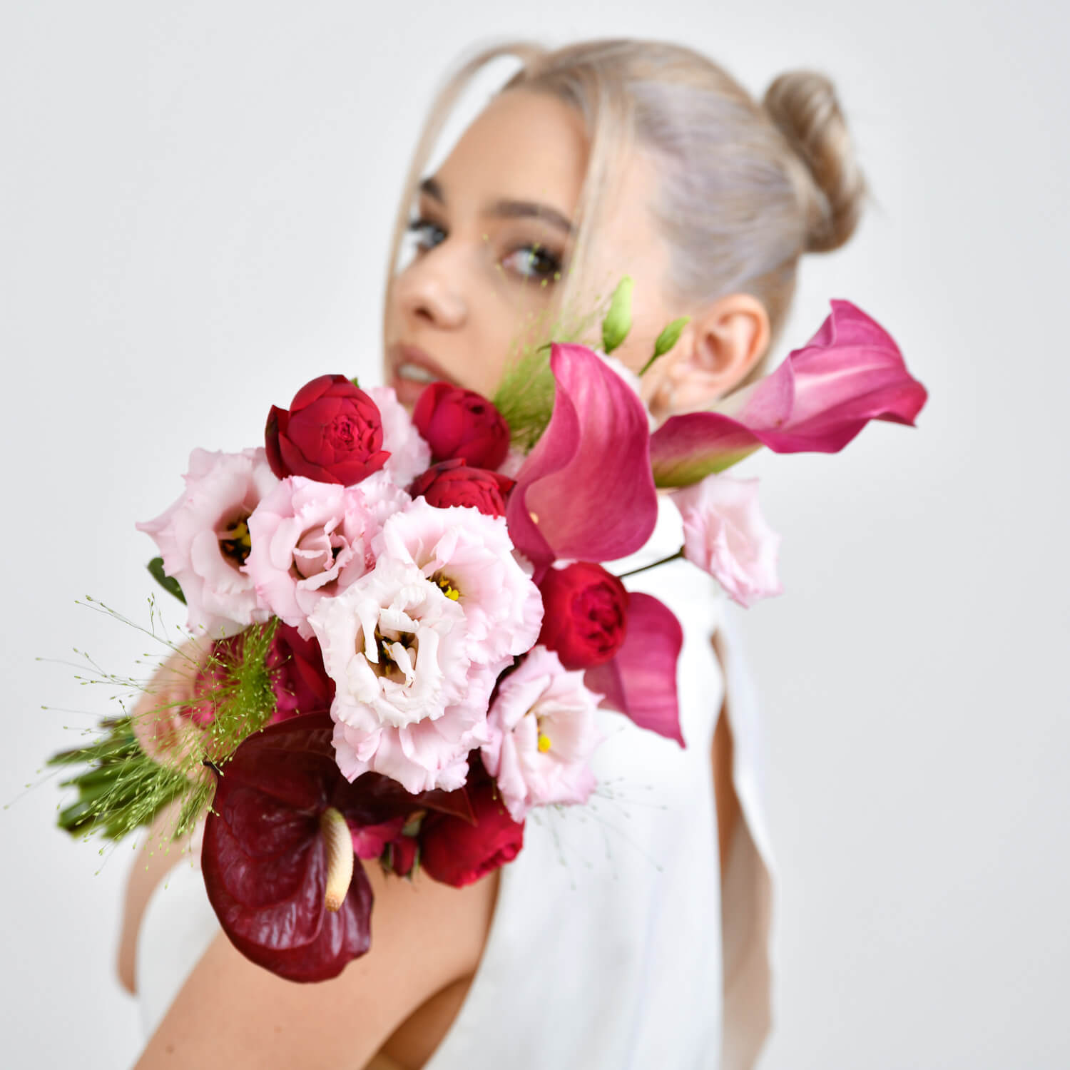 Buchet de mireasa cu anthurium si hortensie, 3, Californiaflowers.ro