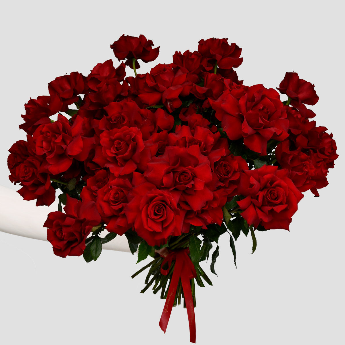 Flowers of Dragobete - California Flowers, Bouquet of 55 special red roses, Californiaflowers.ro