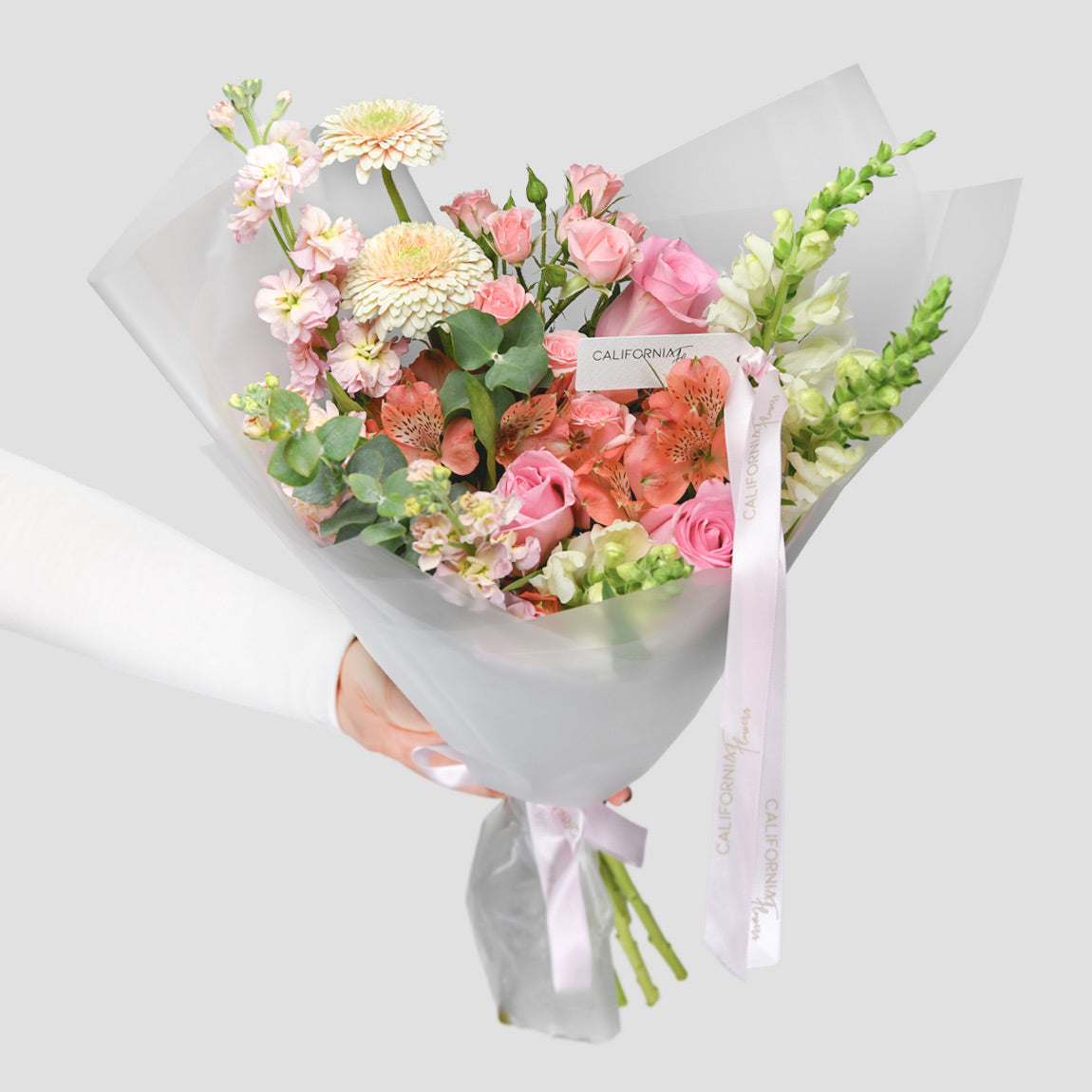 Buchete de flori - California Flowers, Buchet trandafiri, gerbera si alstroemeria, Californiaflowers.ro