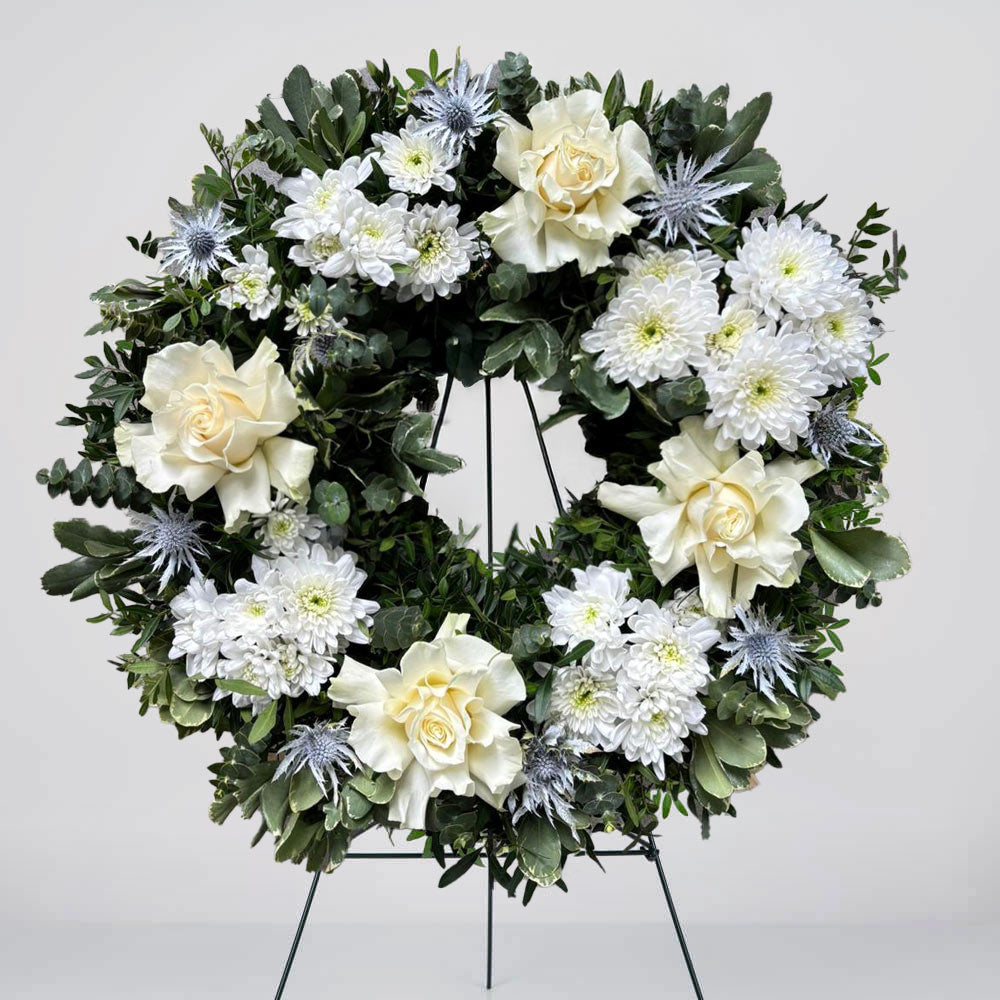 Funeral wreaths, Crown of the day, Californiaflowers.ro