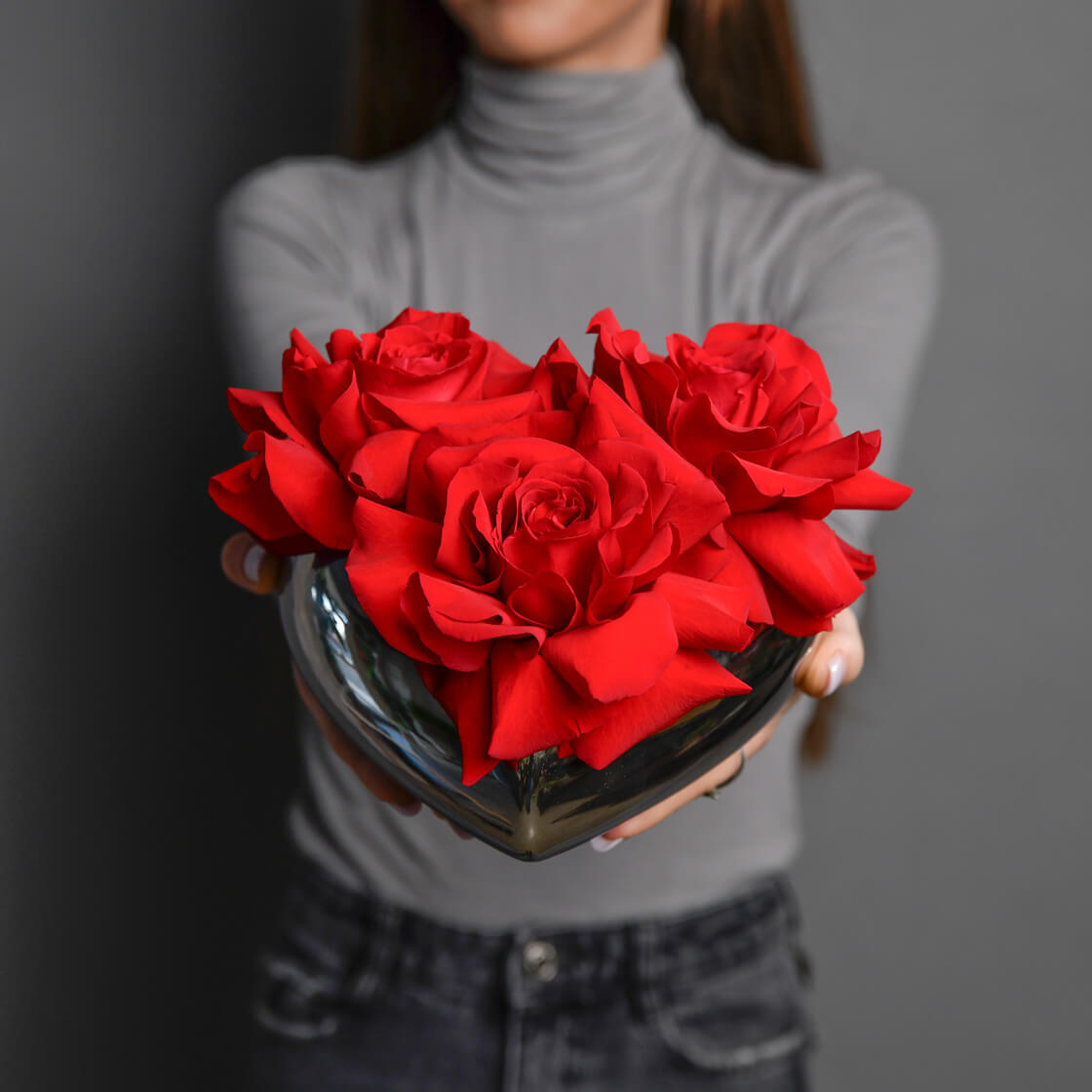 Inima cu trandafiri rosii speciali, 1 