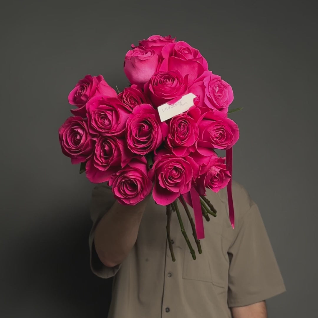 Buchet inima trandafiri Pink, 3, Californiaflowers.ro