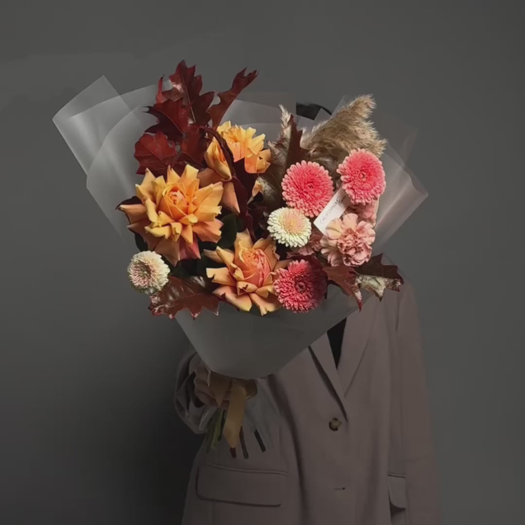 Buchet trandafiri speciali si gerbera, 4, Californiaflowers.ro