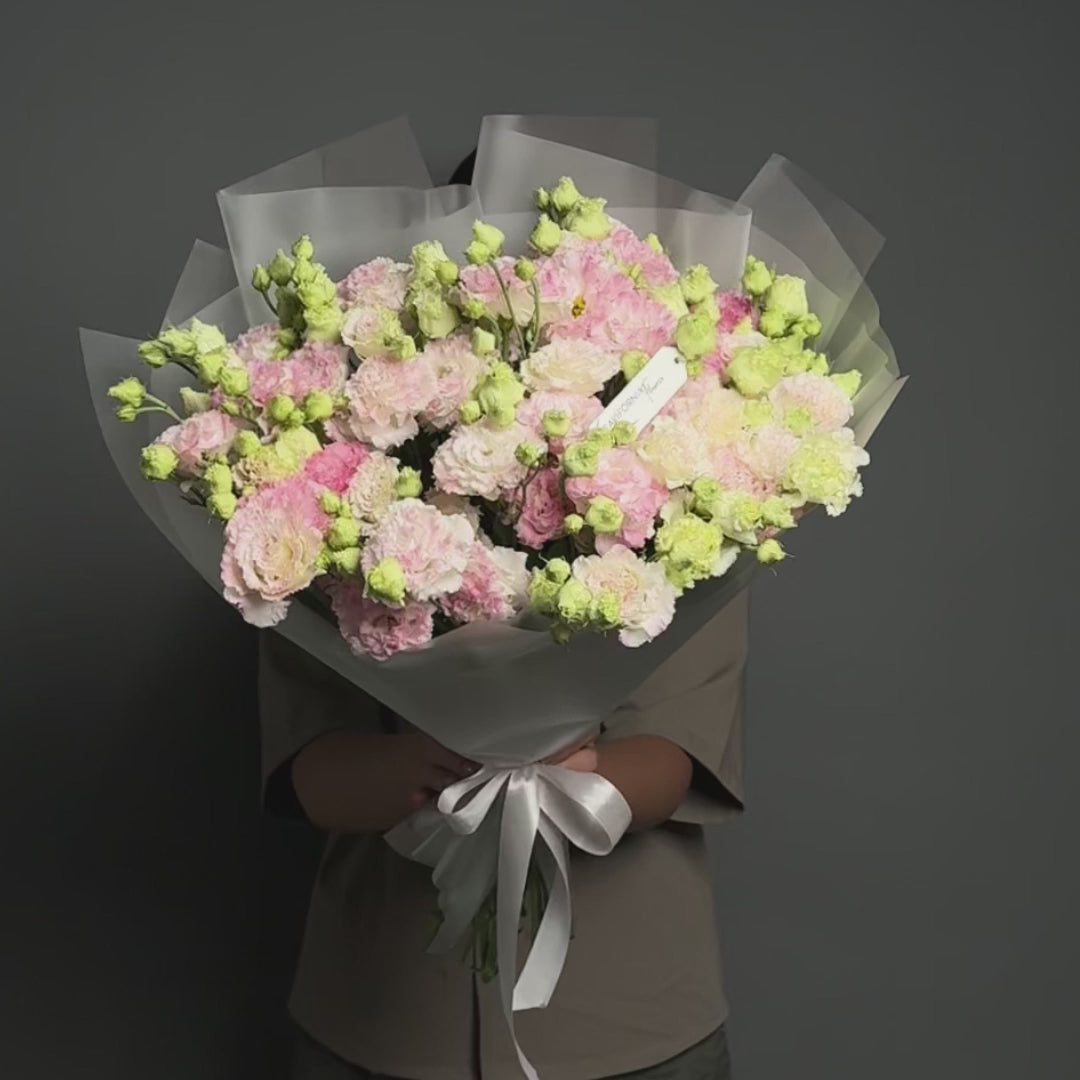 Buchet cu lisianthus roz, 4, Californiaflowers.ro