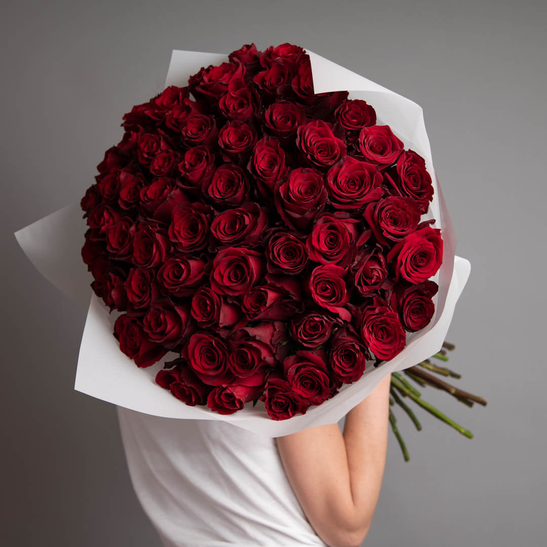 Bouquet of 55 red roses
