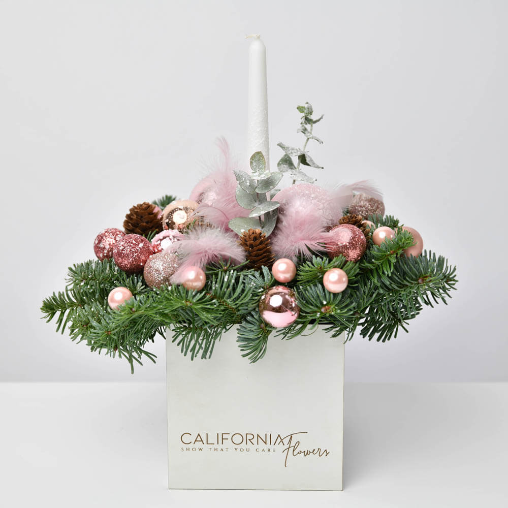 Pink Christmas arrangement