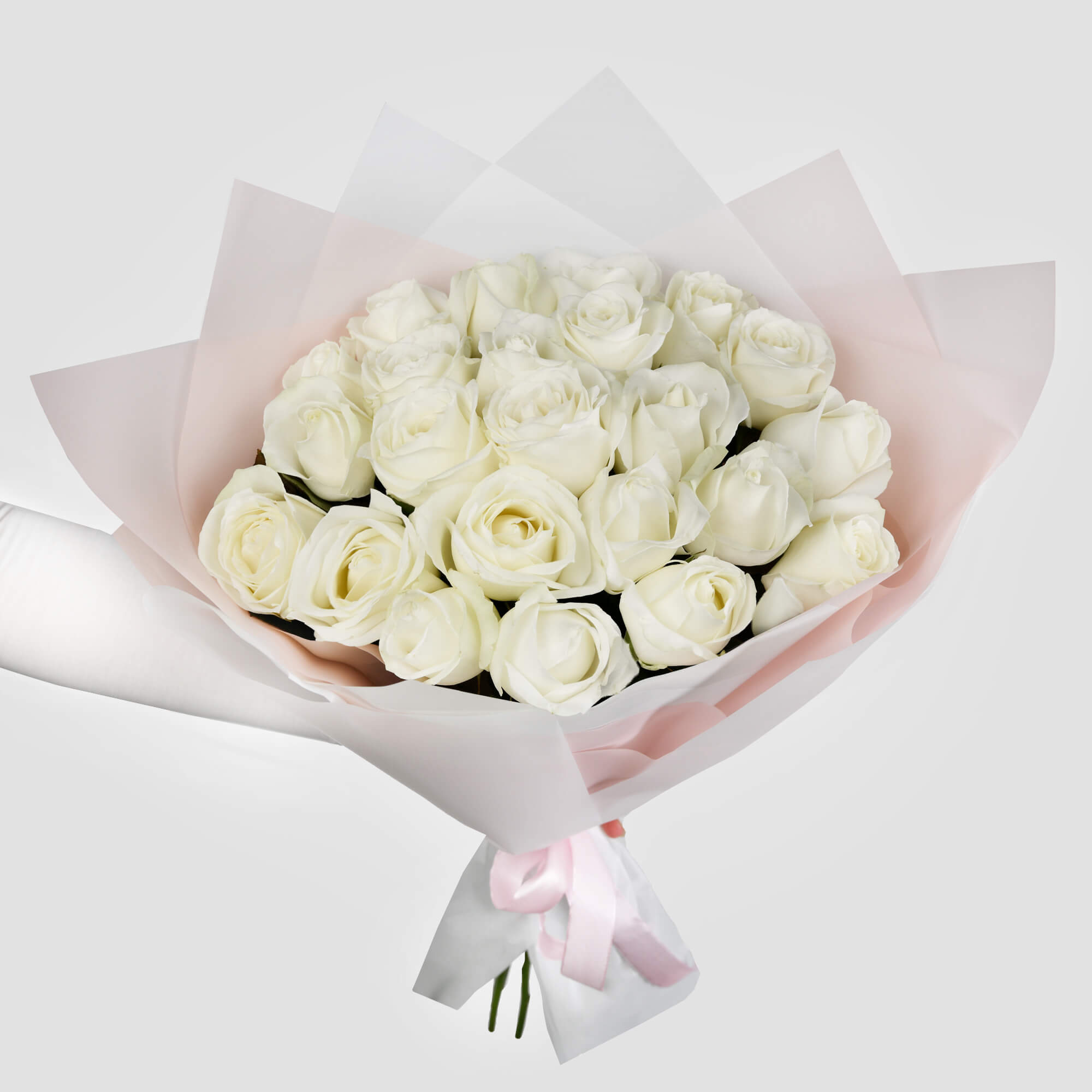Bouquet of 23 white roses
