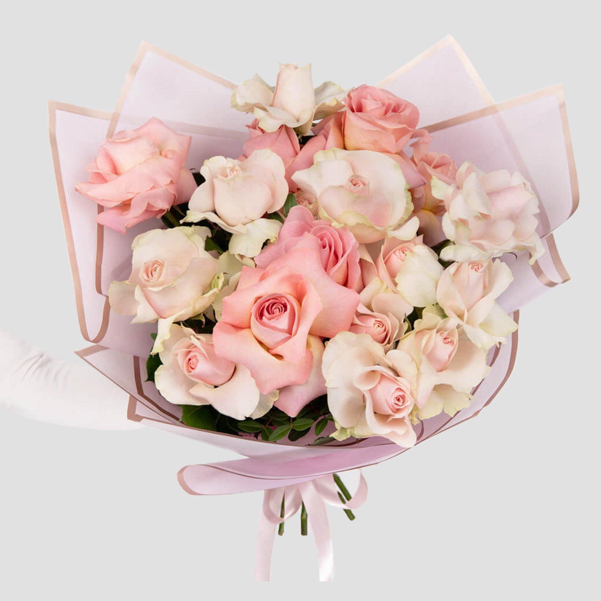 Bouquet with 17 special pink roses