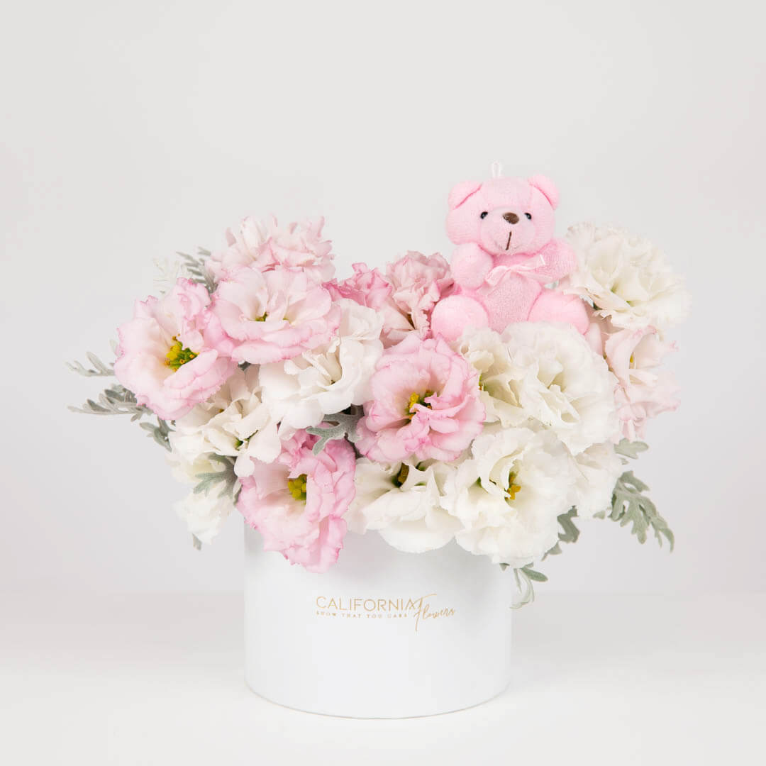 Aranjament floral nou nascut pink